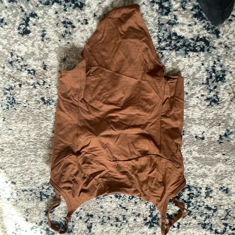 Brown outdoor voices bodysuit